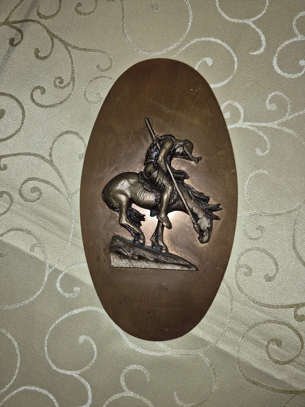 vintage Copperama oval wall plaque